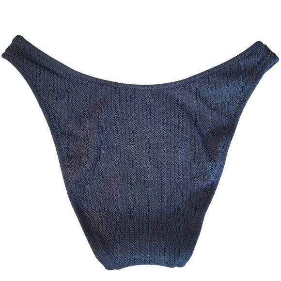 NWT J.Crew Textured Curved Waist Cheeky Bikini Bottom Beach Vacation Size M - Picture 2 of 6